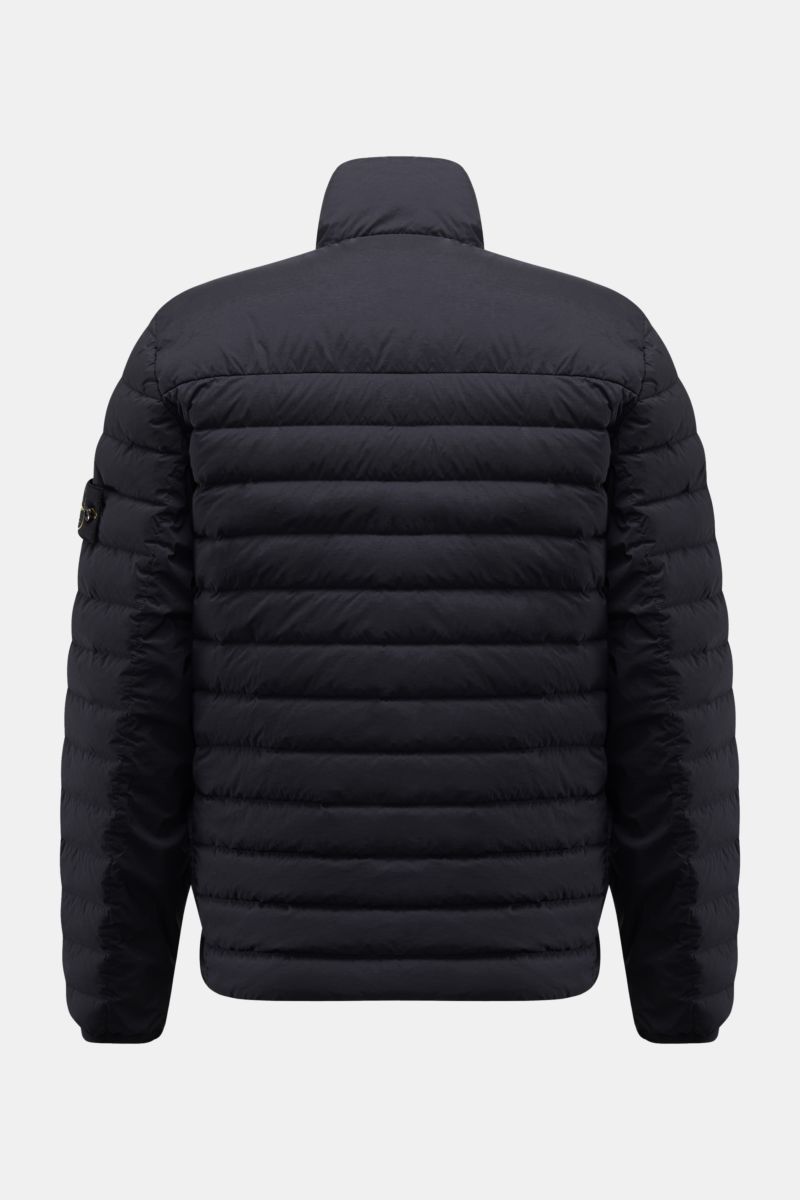 Stone Island Daunenjacke 'Seamless Tunnel Nylon Down-TC' dark navy, Rückansicht, Slim Fit, wasserabweisend, leichte Entendaunenfüllung, Kompass-Badge am Ärmel.