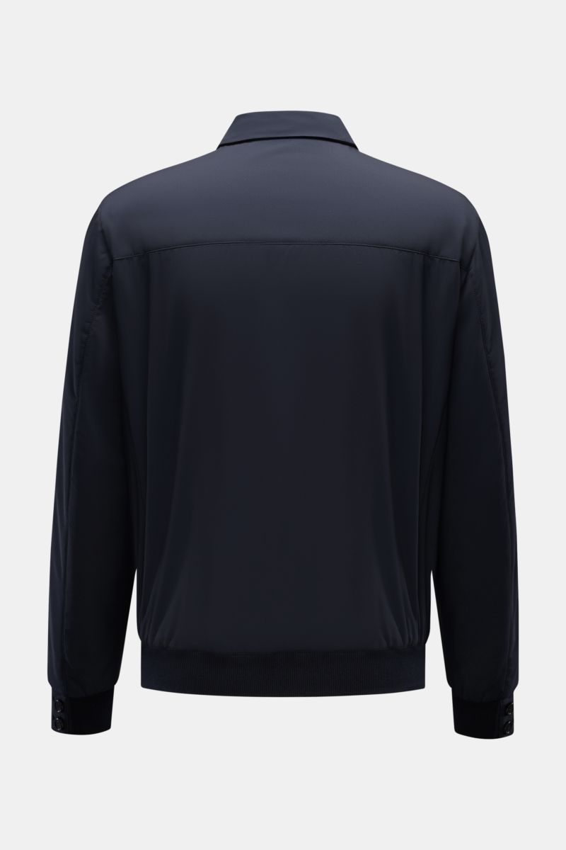 Mandelli Blouson navy Rückansicht, wattiert, Microfaser, Slim Fit, Umlegekragen, Rippbündchen, Knopfärmel, Baumwoll-Jersey-Futter.