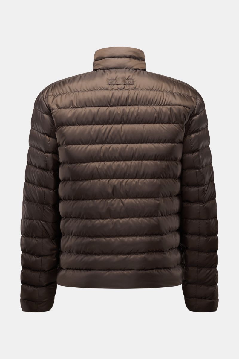 Canada Goose Daunenjacke 'Stratus Tonal' dunkelbraun, Rückansicht, leichte, wind- und wasserabweisende Ripstop-Jacke mit Stehkragen.