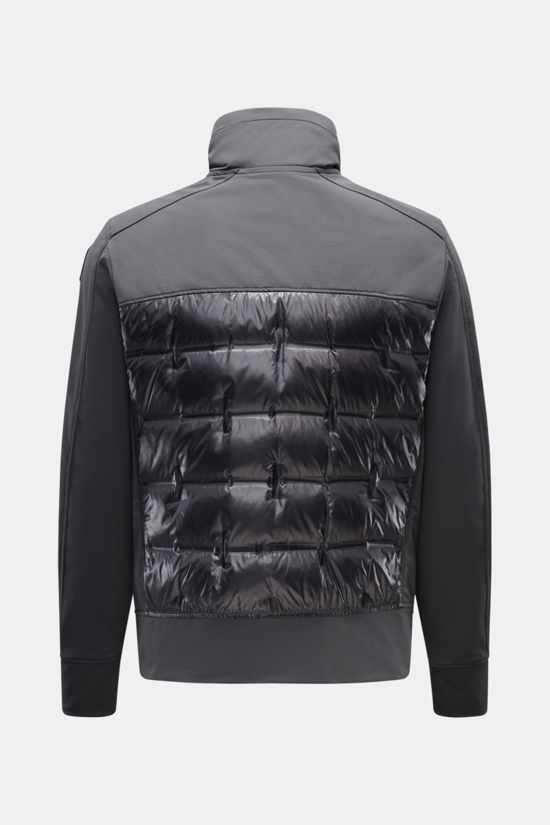 Parajumpers Daunenjacke 'Matty' dunkelgrau, Rückansicht, gesteppte glänzende Ripstop-Microfaser, Jersey-Details, Daunenfüllung, Slim Fit.
