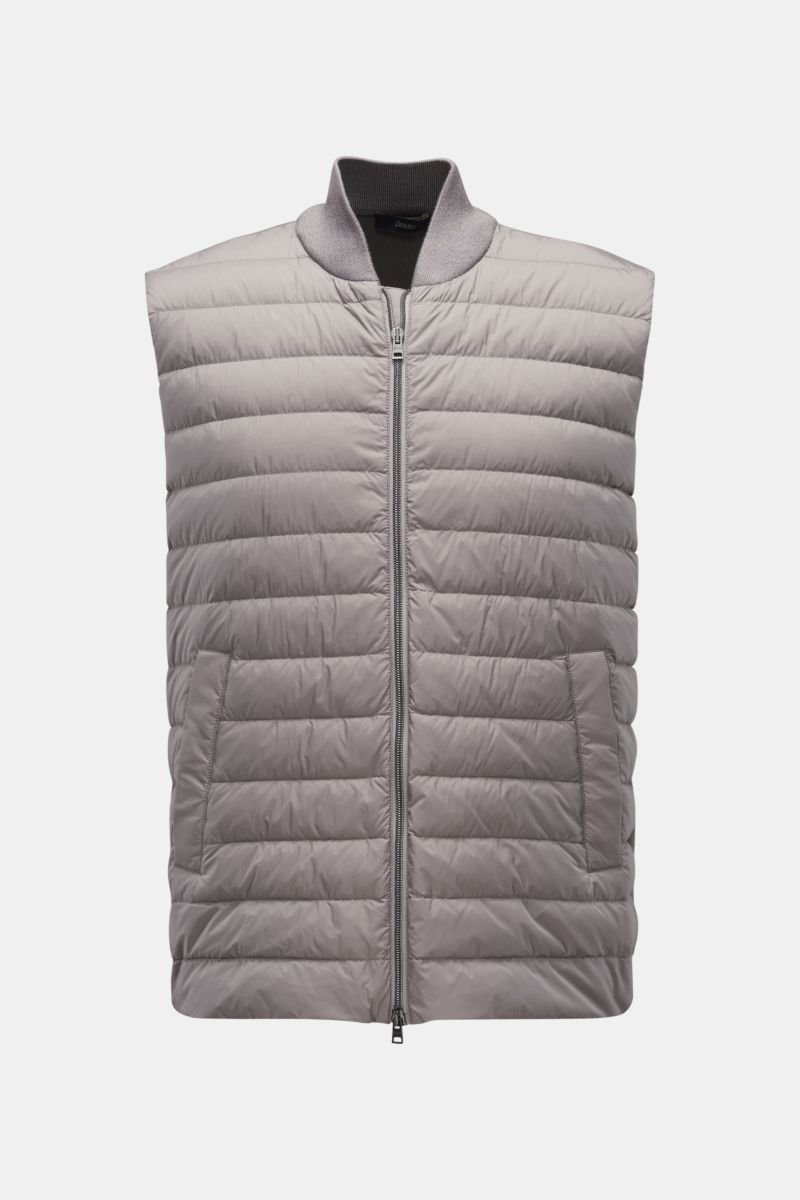 Down gilet taupe