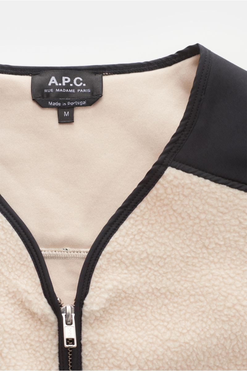 A.P.C. Fleeceweste 'Nate' creme