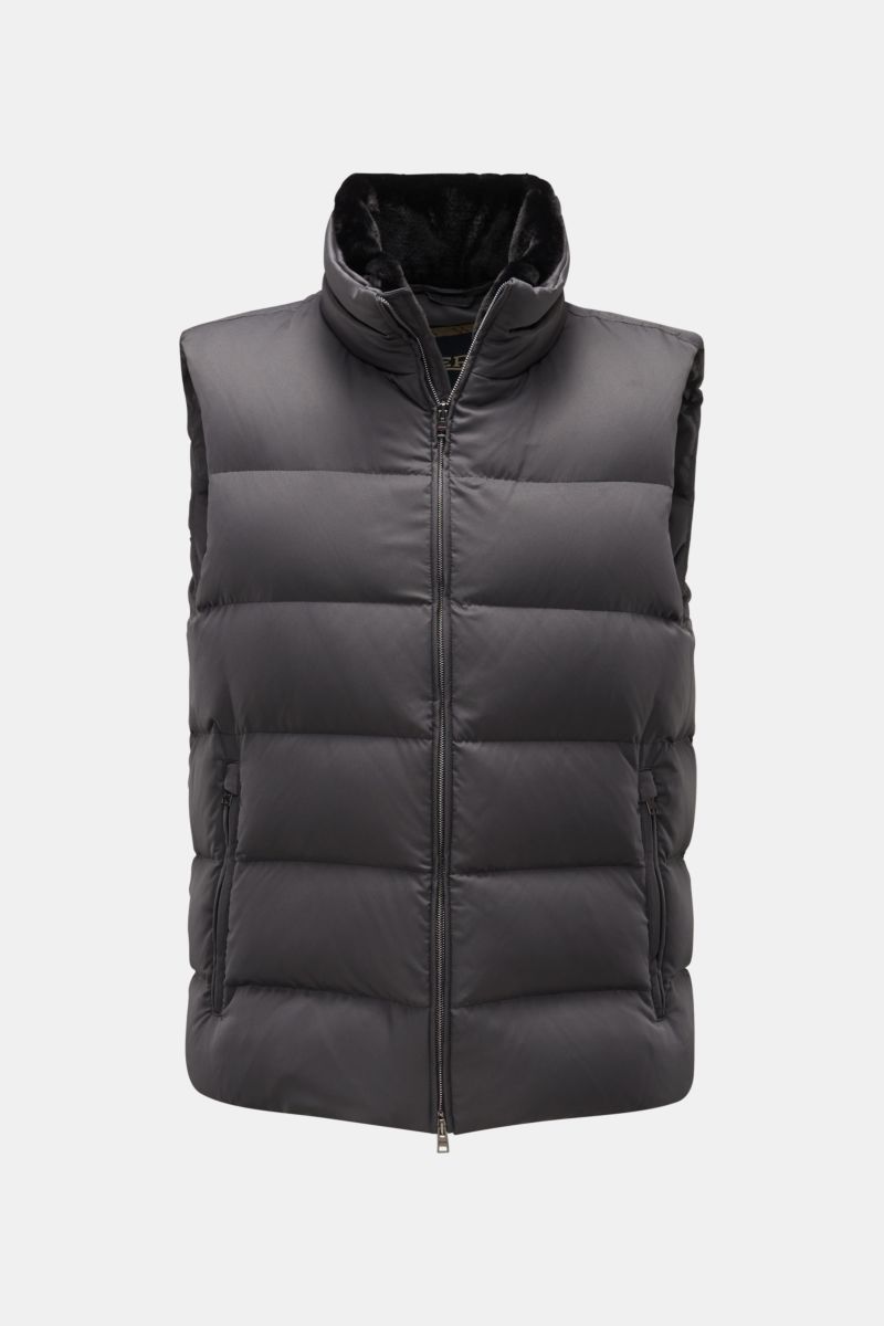 Down gilet dark grey