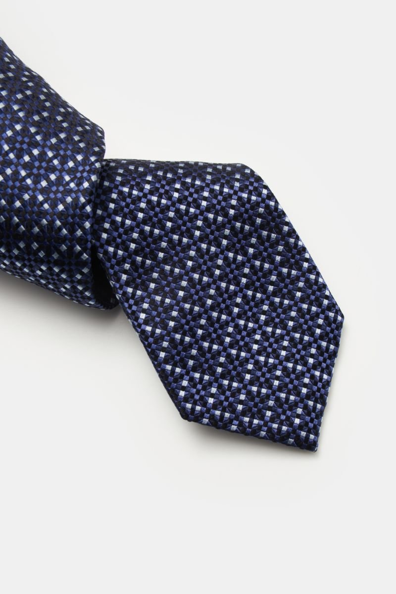 Designer Krawatte Muster schwarz hellblau braun   P1070 VFK NEU 