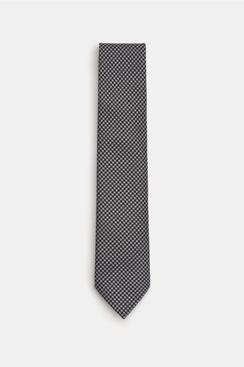Krawatte dark navy/hellgrau kariert