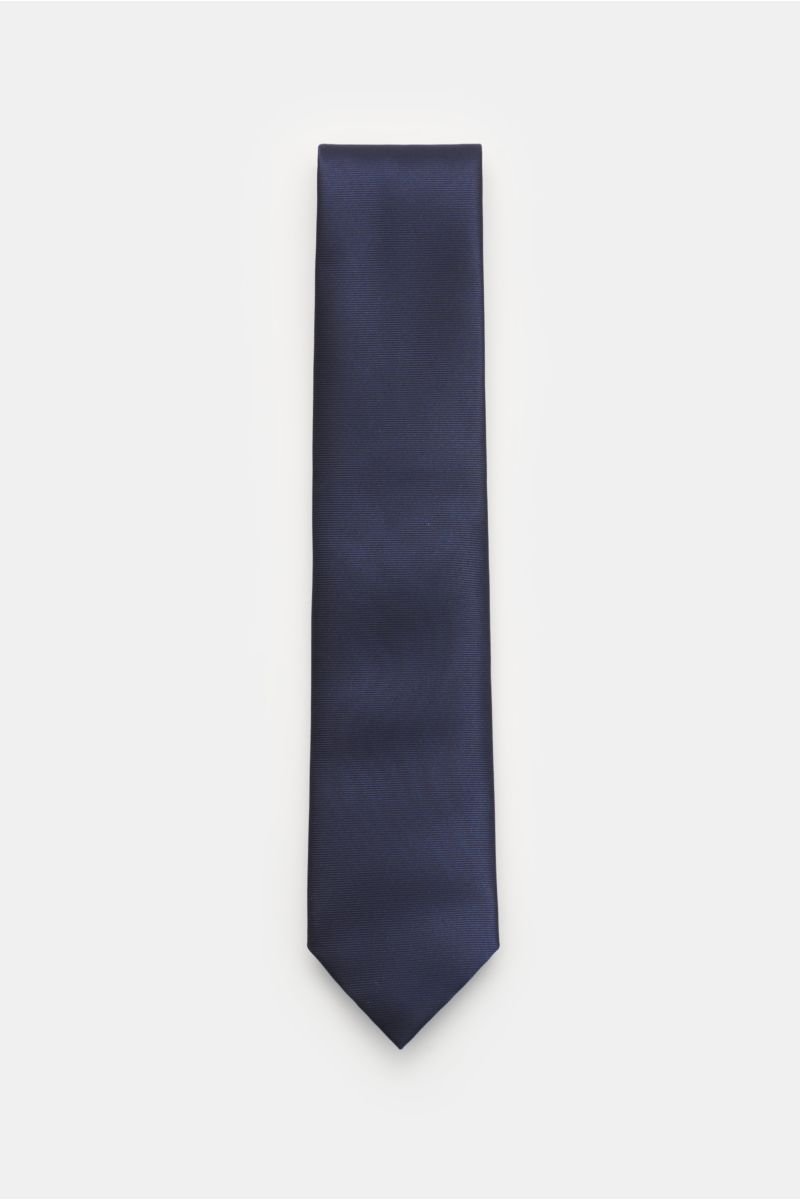 Silk tie dark blue