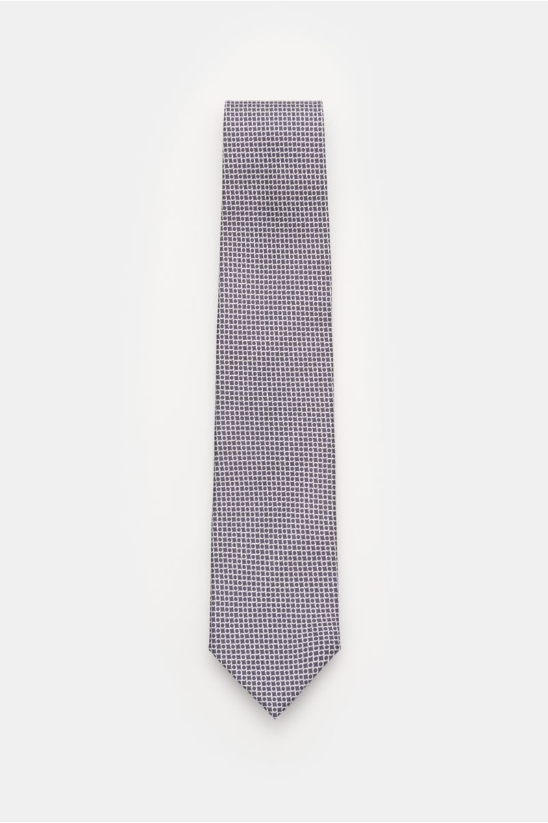 Silk tie 'Nilo' black/white patterned
