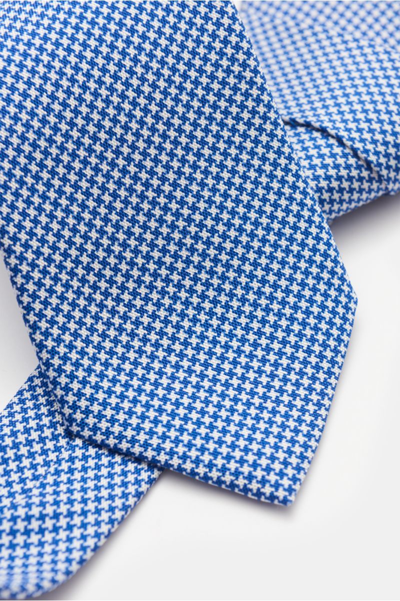 Bigi Silk tie 'Nilo' blue/white patterned