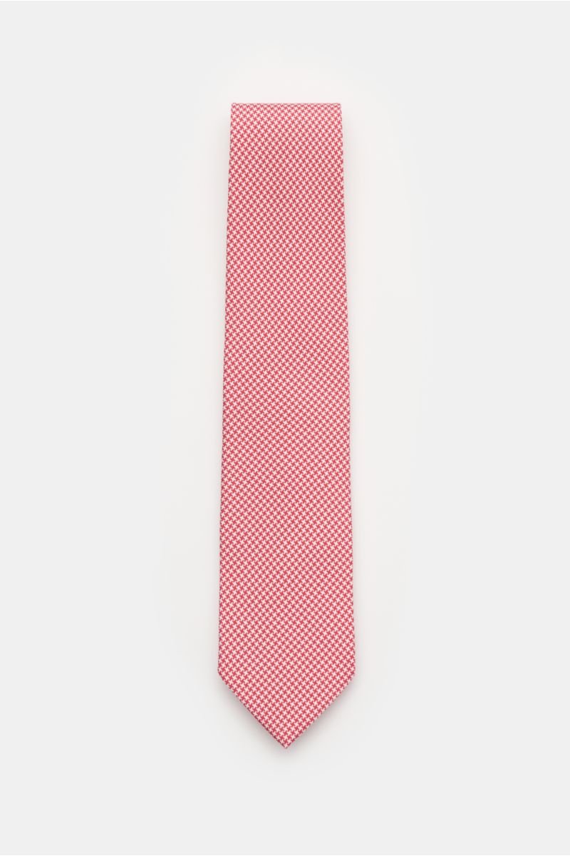 Silk tie 'Nilo' red/white patterned