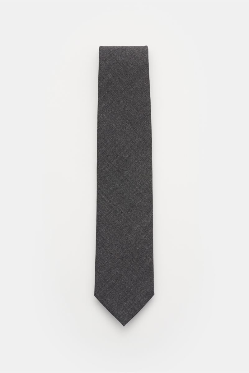 Wool tie 'Arno' dark grey