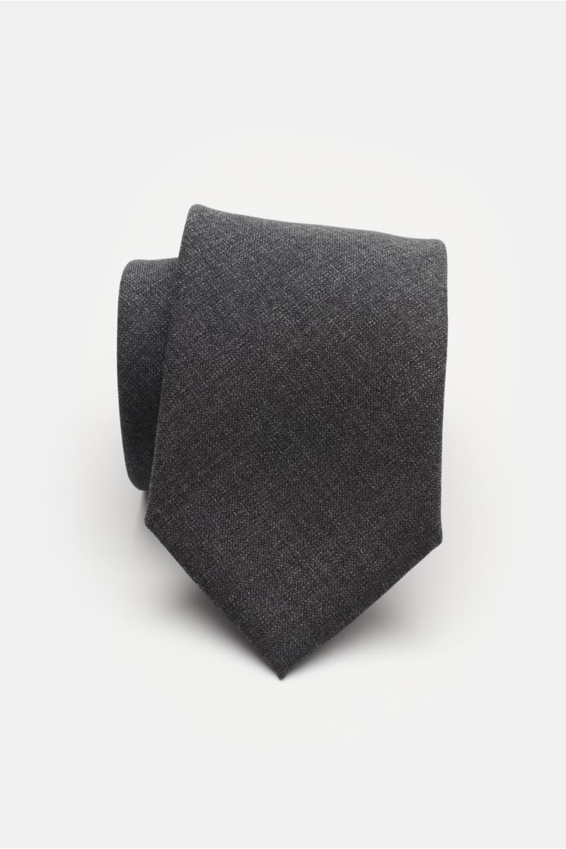 Bigi Wool tie 'Arno' dark grey