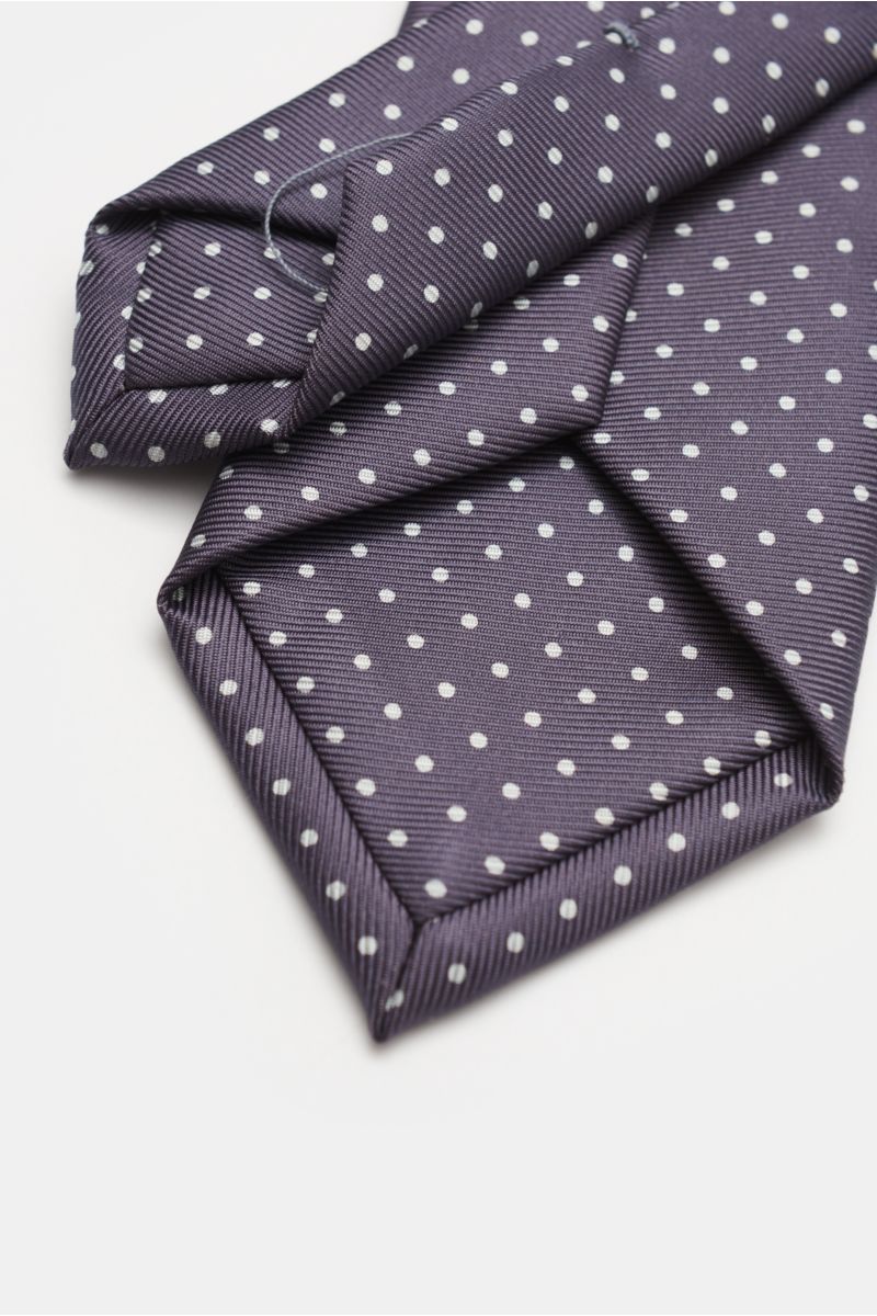 Bigi Silk tie 'Cile' grey/white dotted