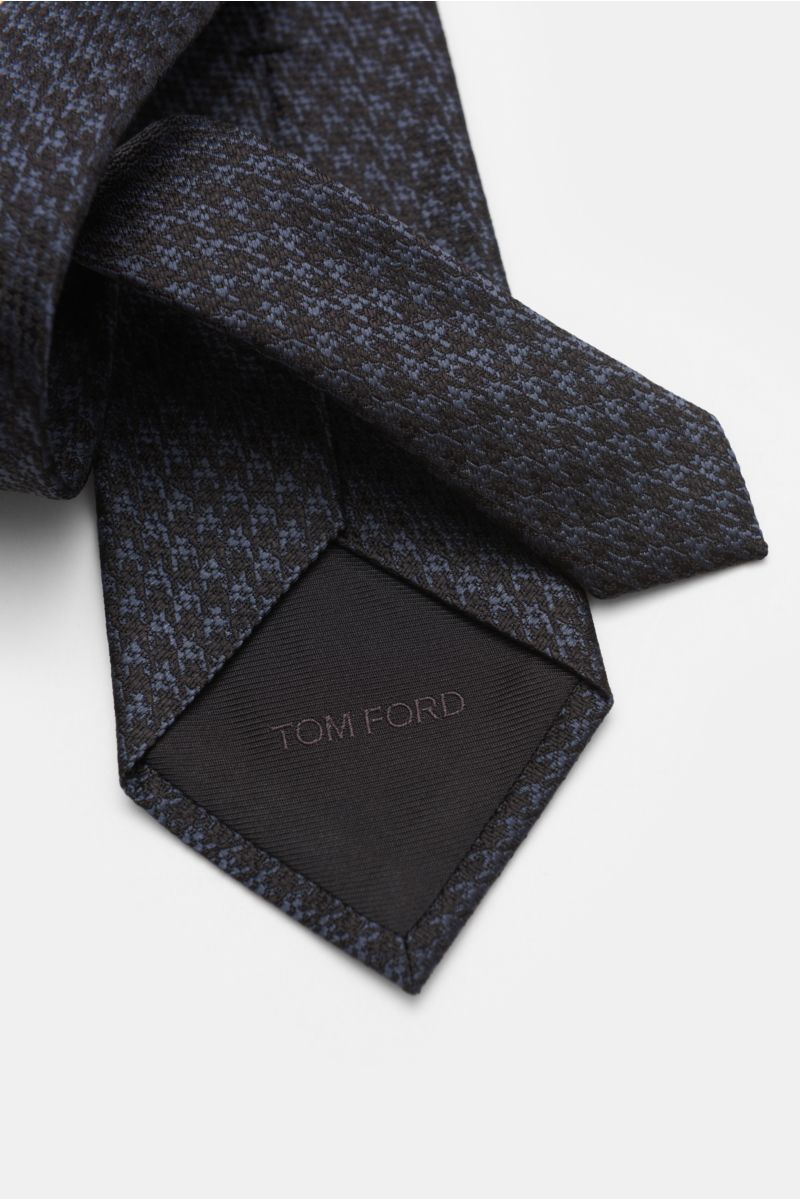 Tom Ford Silk tie grey-blue/black patterned
