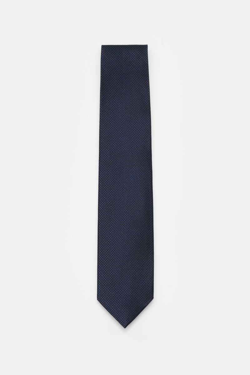 Tom Ford Seidenkrawatte navy/schwarz gemustert
