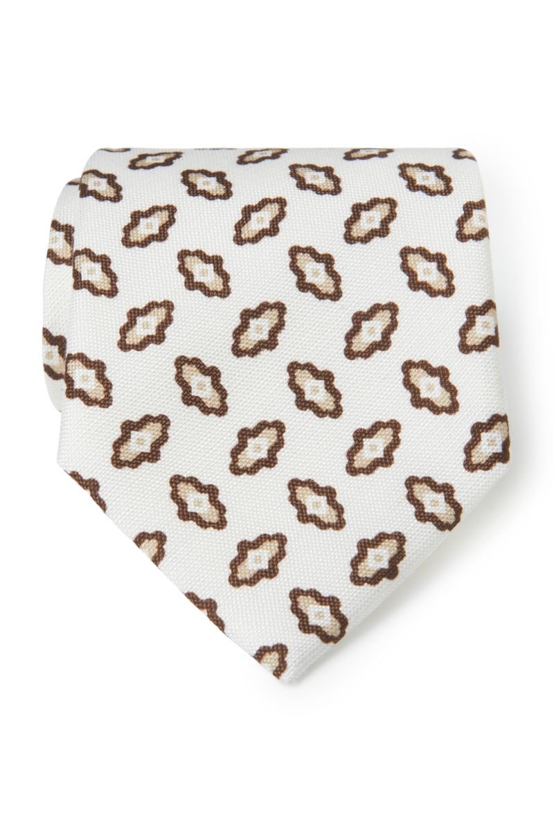 Tie brown patterned