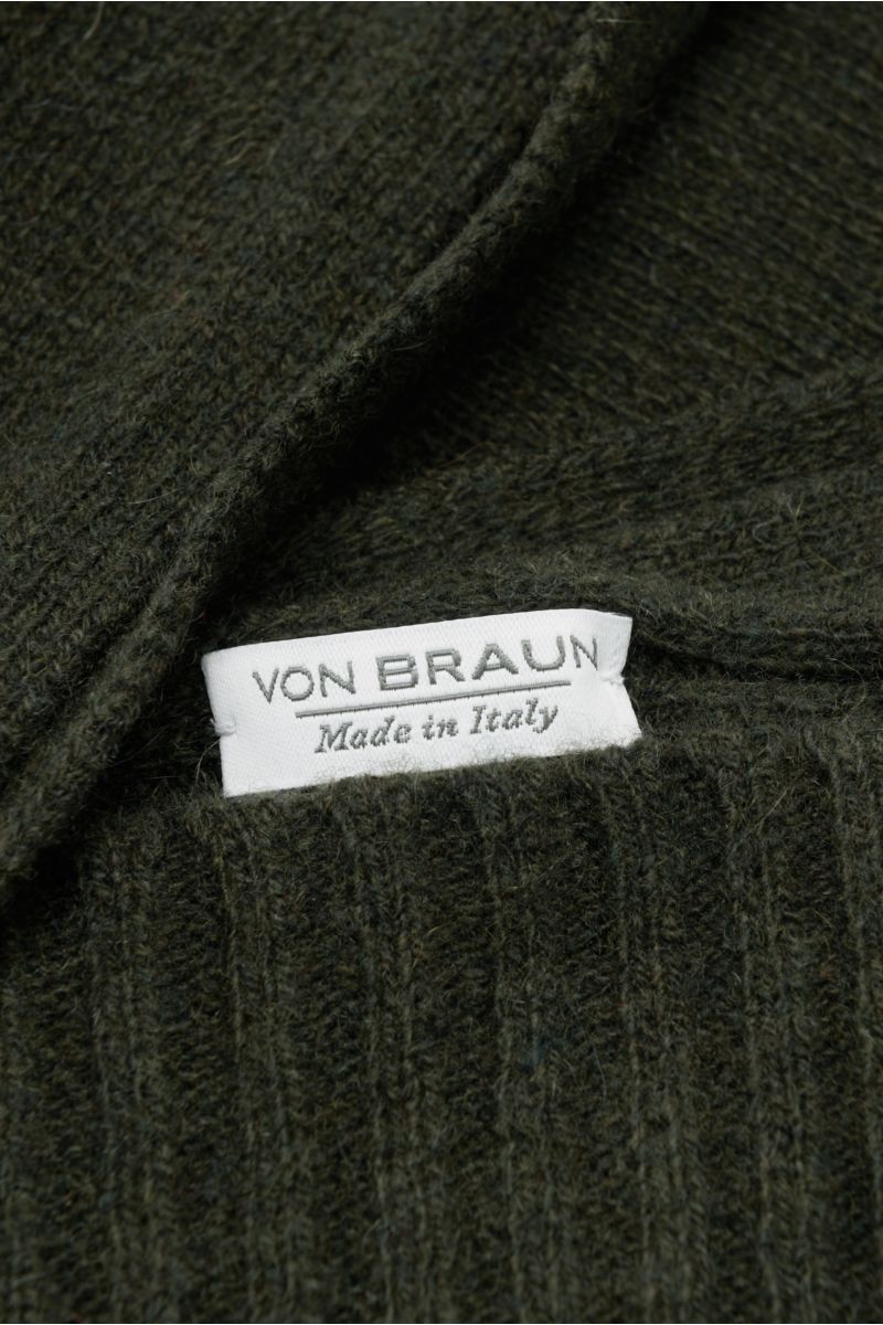 von Braun Cashmere scarf dark olive