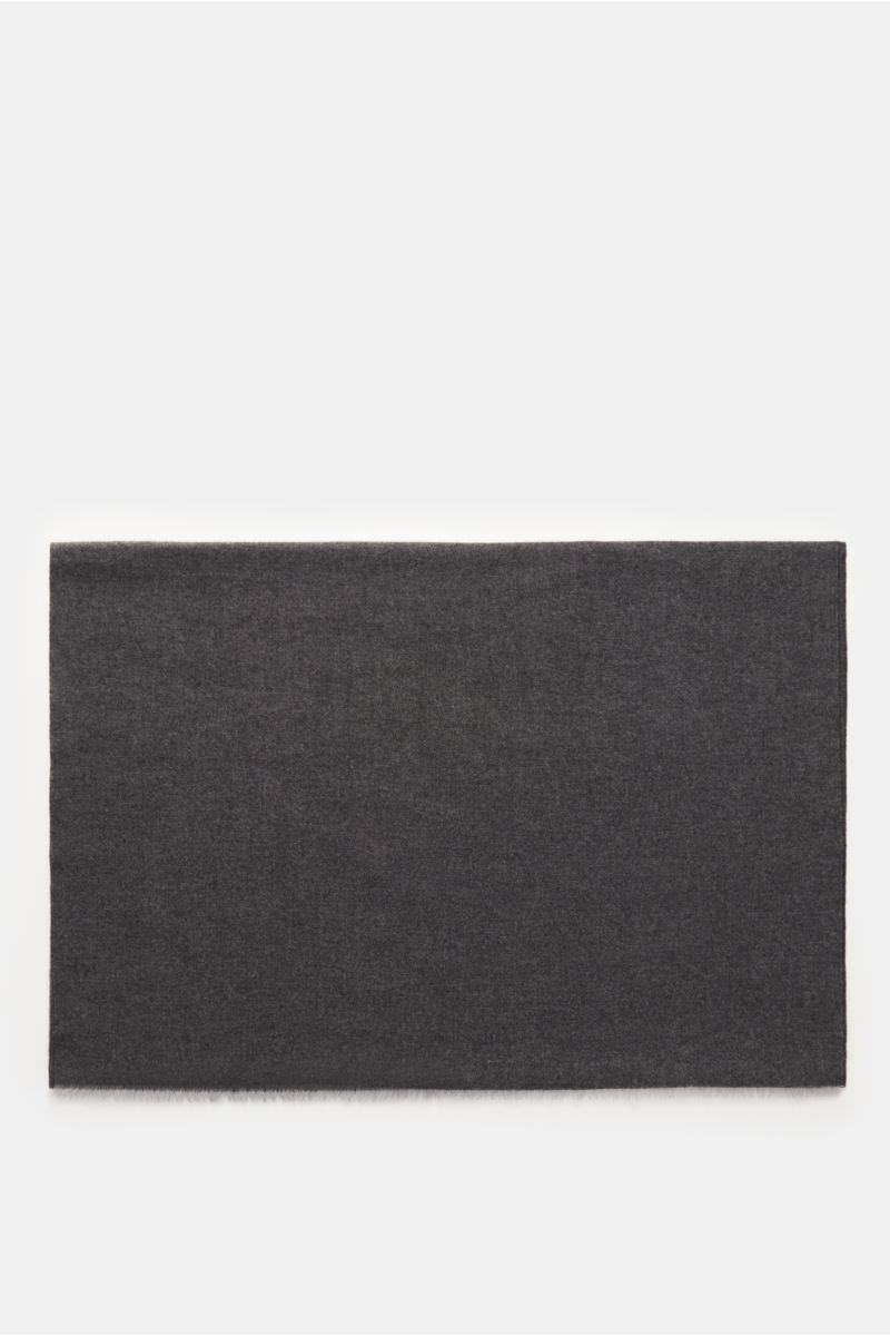 Cashmere scarf dark grey mottled