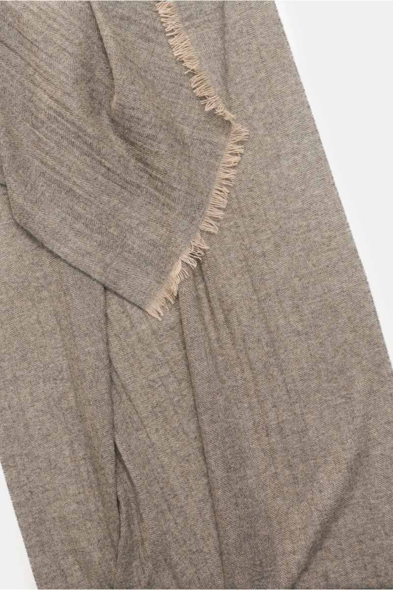Cruciani Cashmere Schal beige/grau gemustert