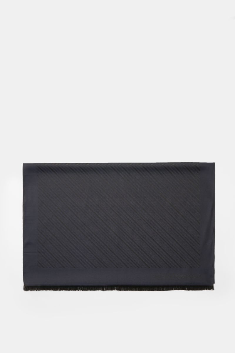 Emporio Armani Schal navy/schwarz gestreift