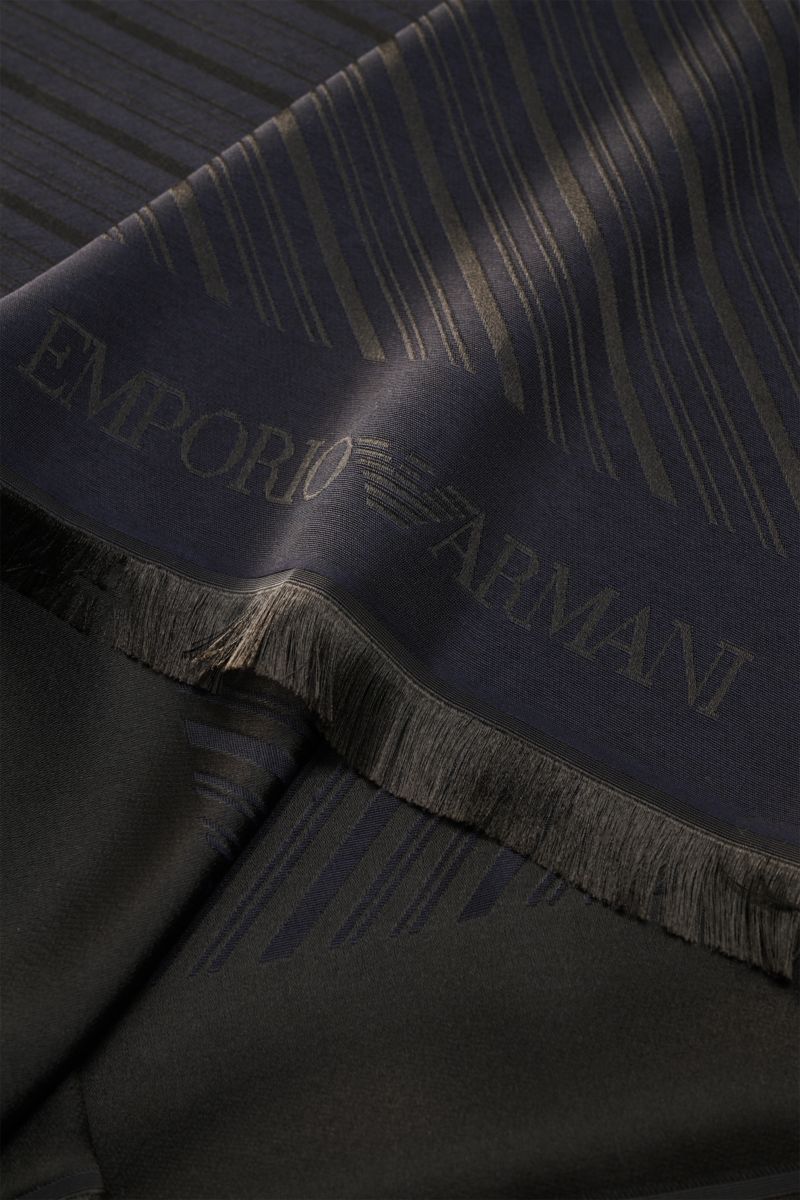 Emporio Armani Schal navy/schwarz gestreift