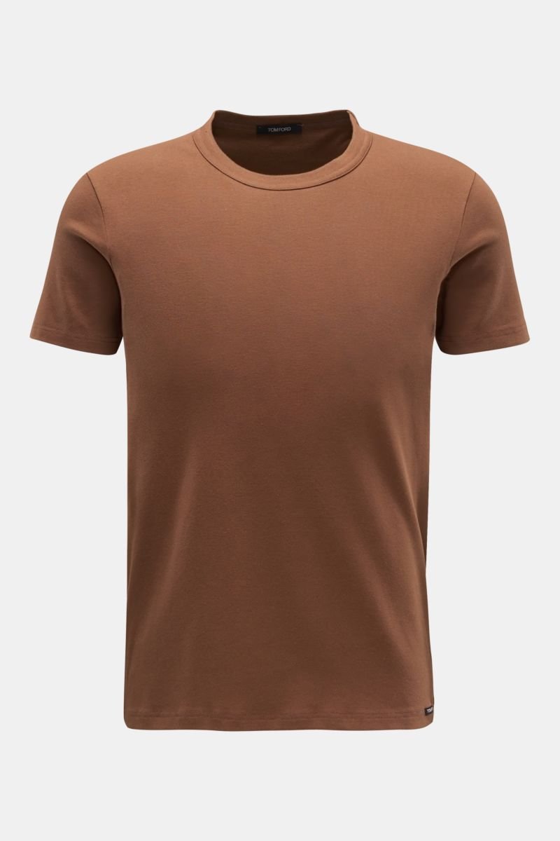 Crew neck T-shirt brown