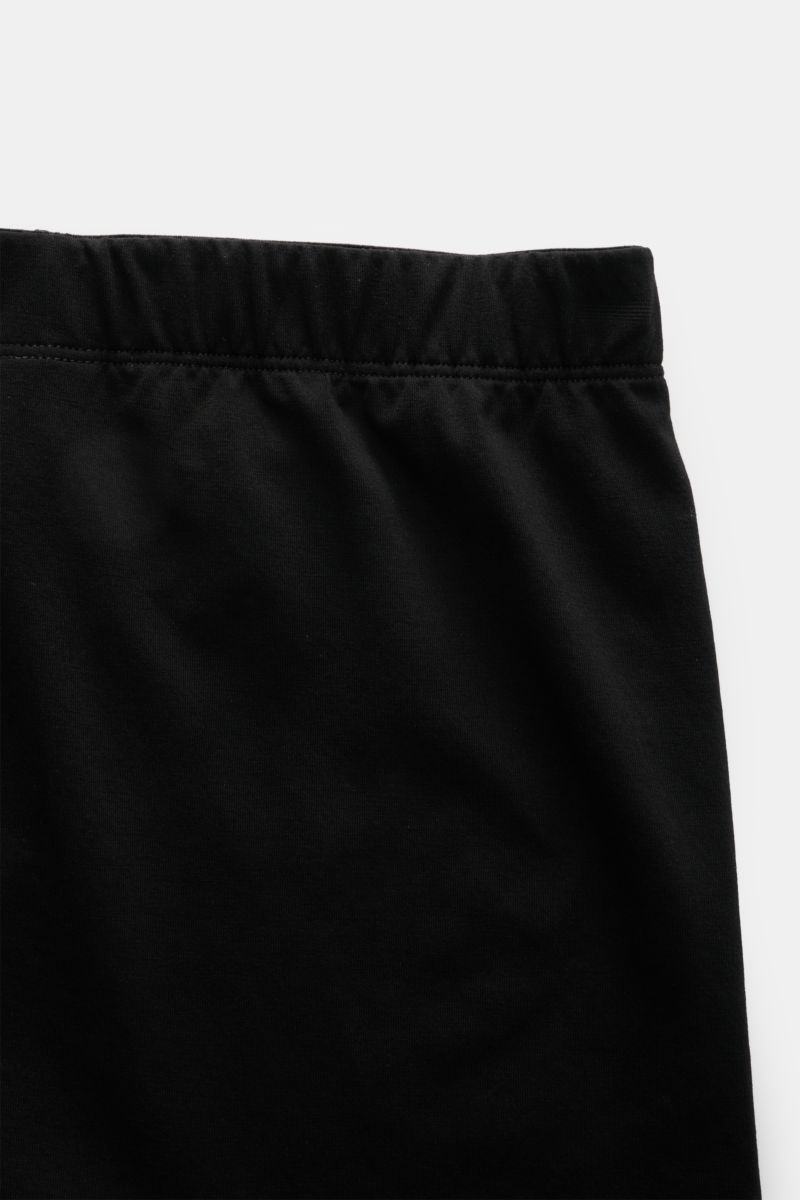 Stefan Brandt Boxershorts 'Bari' schwarz, Detailaufnahme elastischer Bund, Jersey aus weicher Baumwolle, Slim Fit, seitlicher Knopf-Eingriff, Komfort im Alltag.