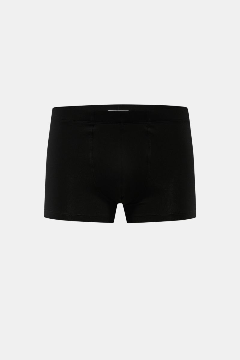 Stefan Brandt Boxershorts 'Brad' schwarz, Frontansicht, Slim Fit, elastischer Bund, weiche, leichte Baumwolle mit Stretch für Alltagkomfort.