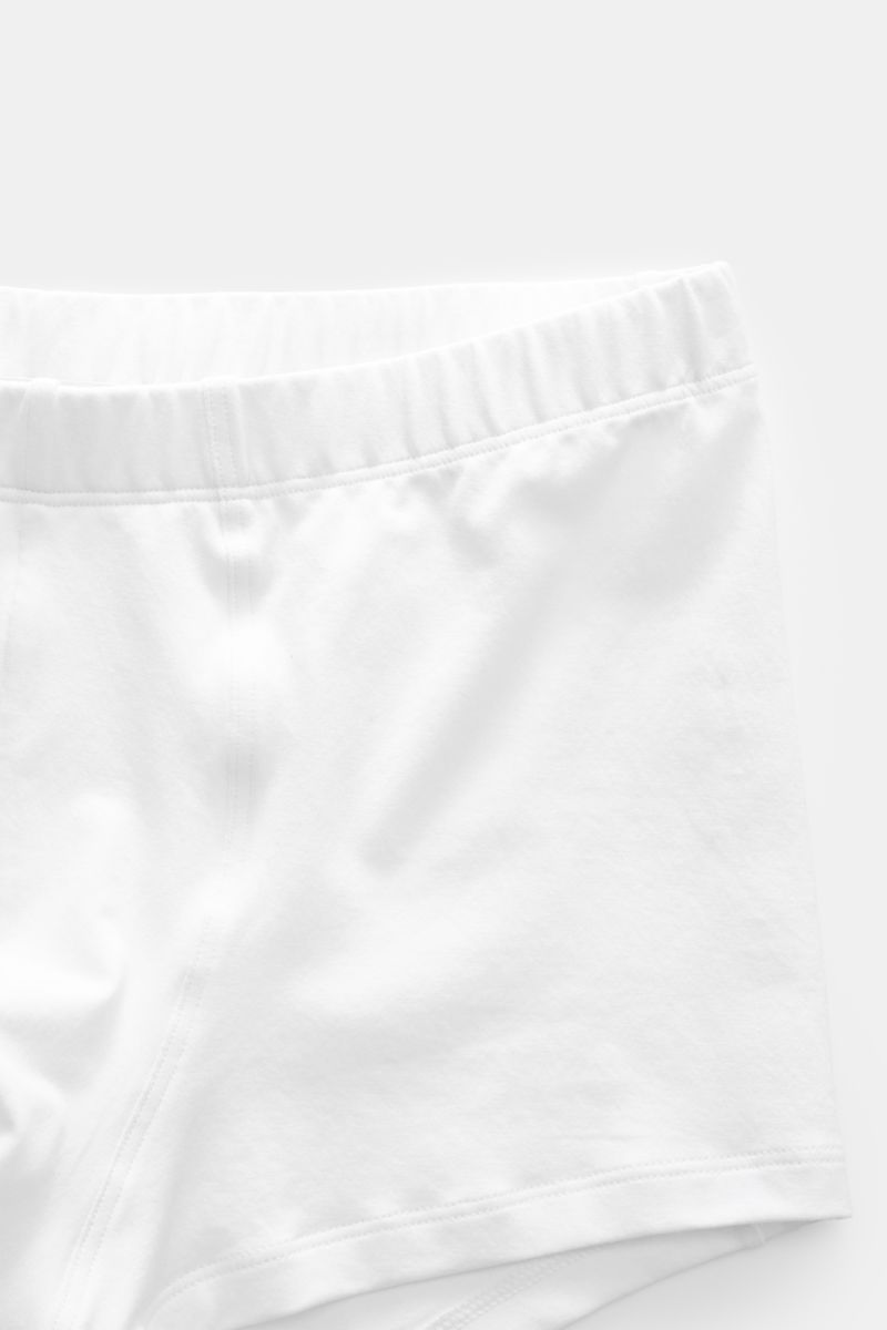 Stefan Brandt Boxershorts 'Brad' weiß, Frontansicht, weiche Baumwolle, elastischer Bund, Slim Fit, angenehmer Stretch-Jersey.
