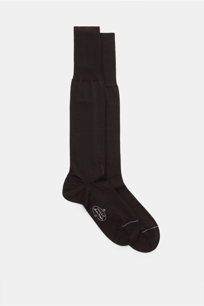 Knee-high socks dark brown