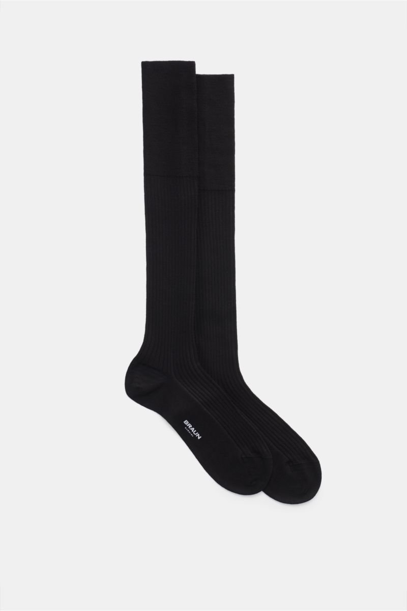 Knee high sock 'No. 7' black
