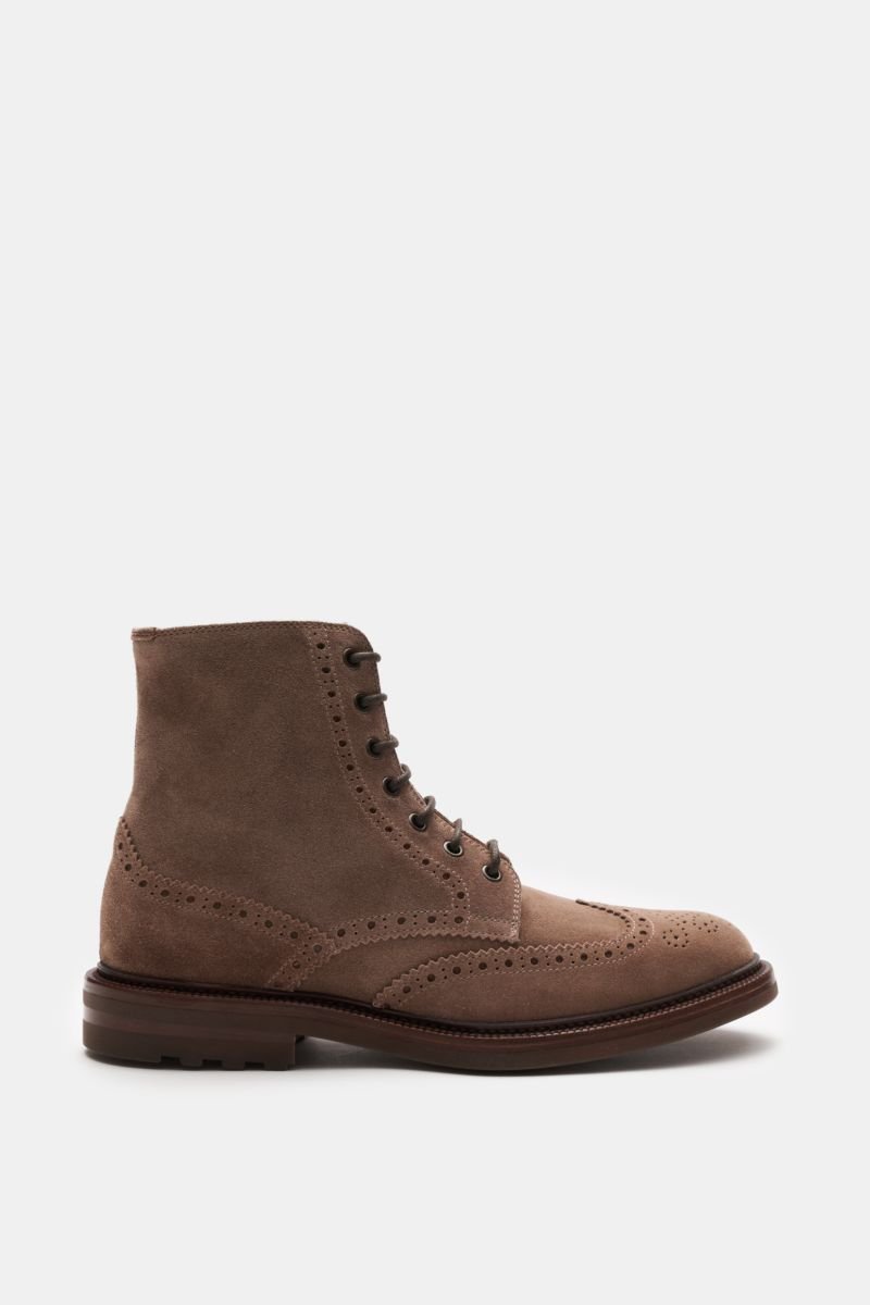 Lace-up boots grey-brown