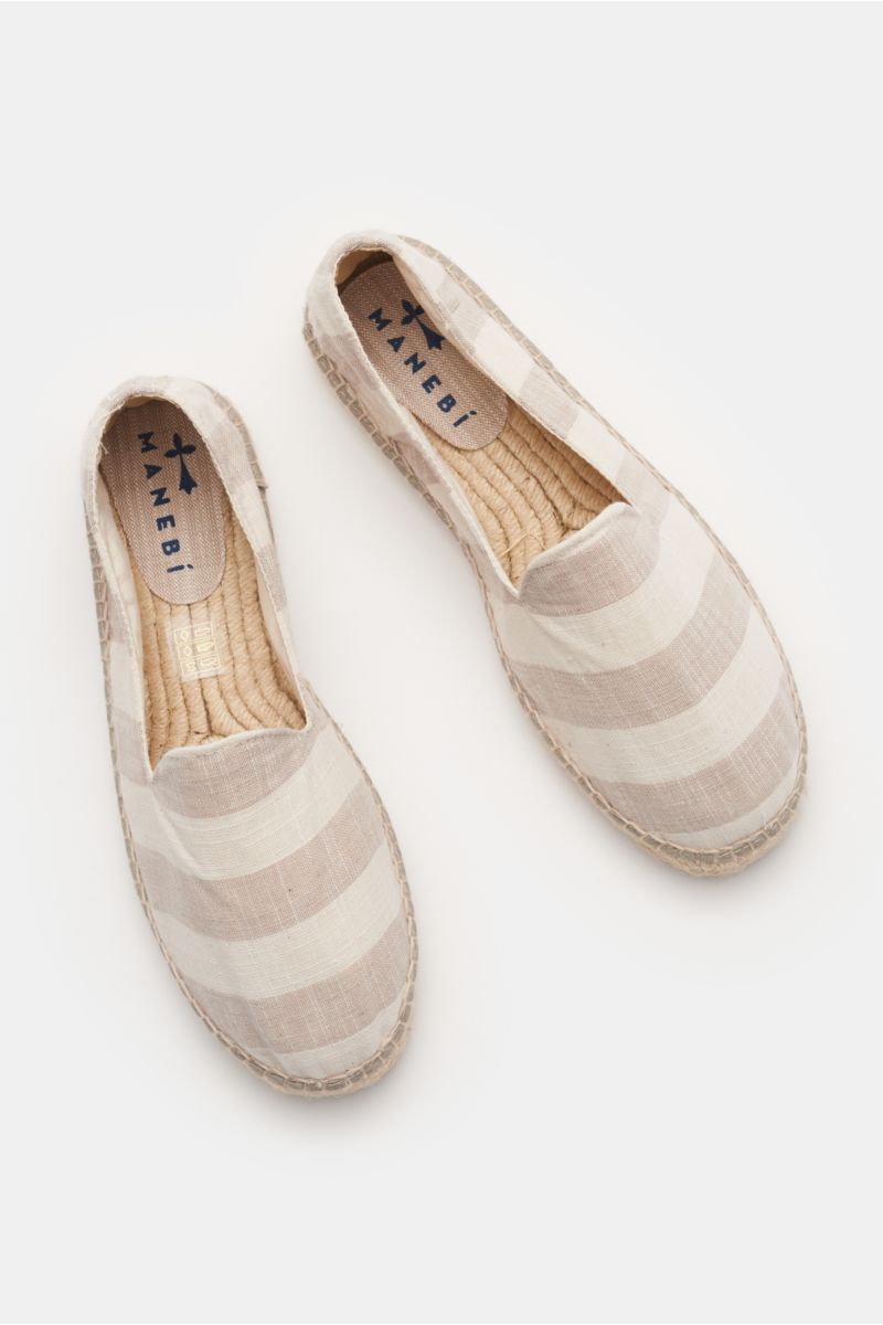 Manebí Espadrilles beige/cream striped