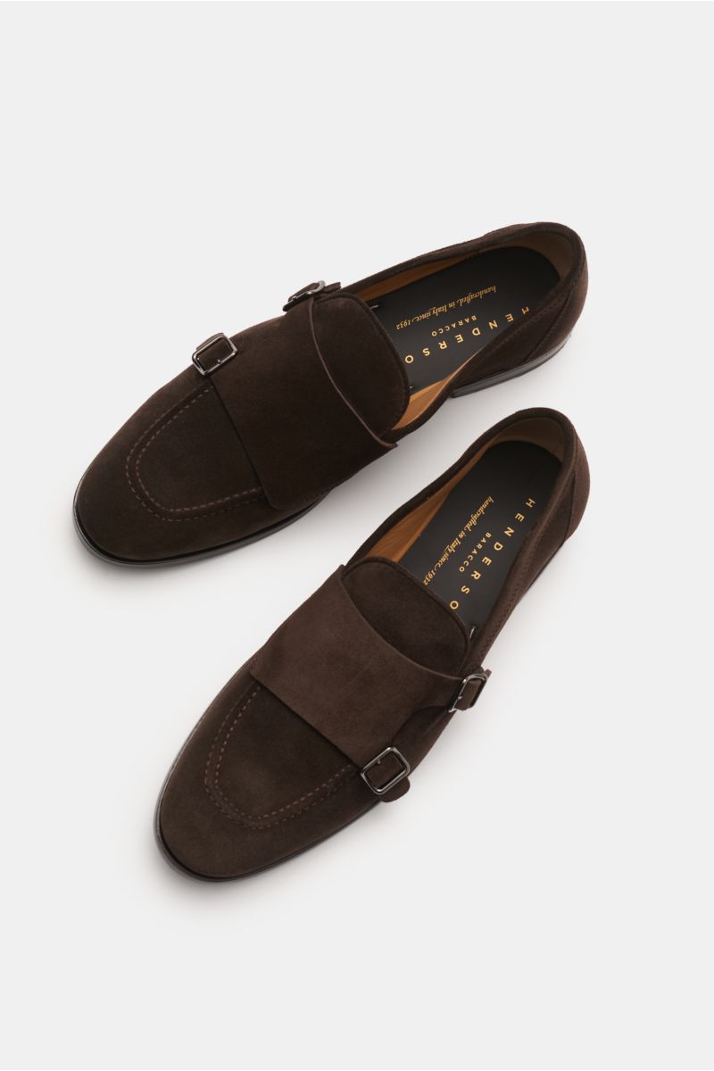 SANTONI double monk shoes dark brown BRAUN Hamburg