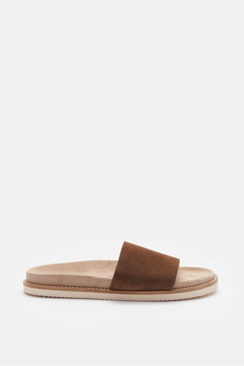 Slip-on sandals brown/beige