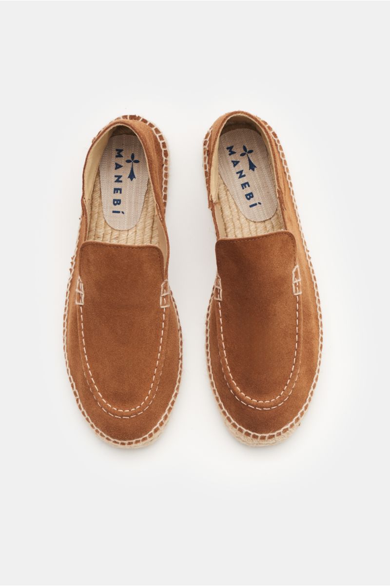 Manebí Espadrilles 'Suede Traveler Loafers' light brown