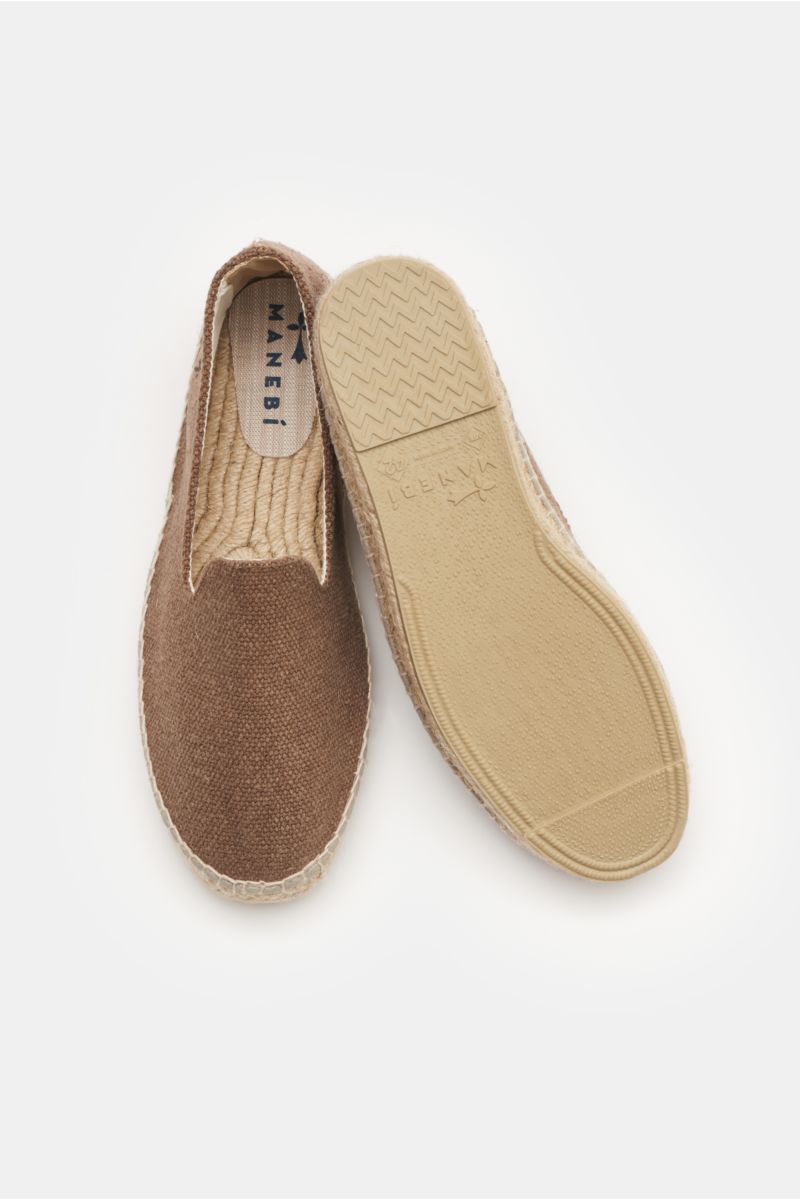 Manebí Espadrilles 'Coarse Woven Canvas' taupe