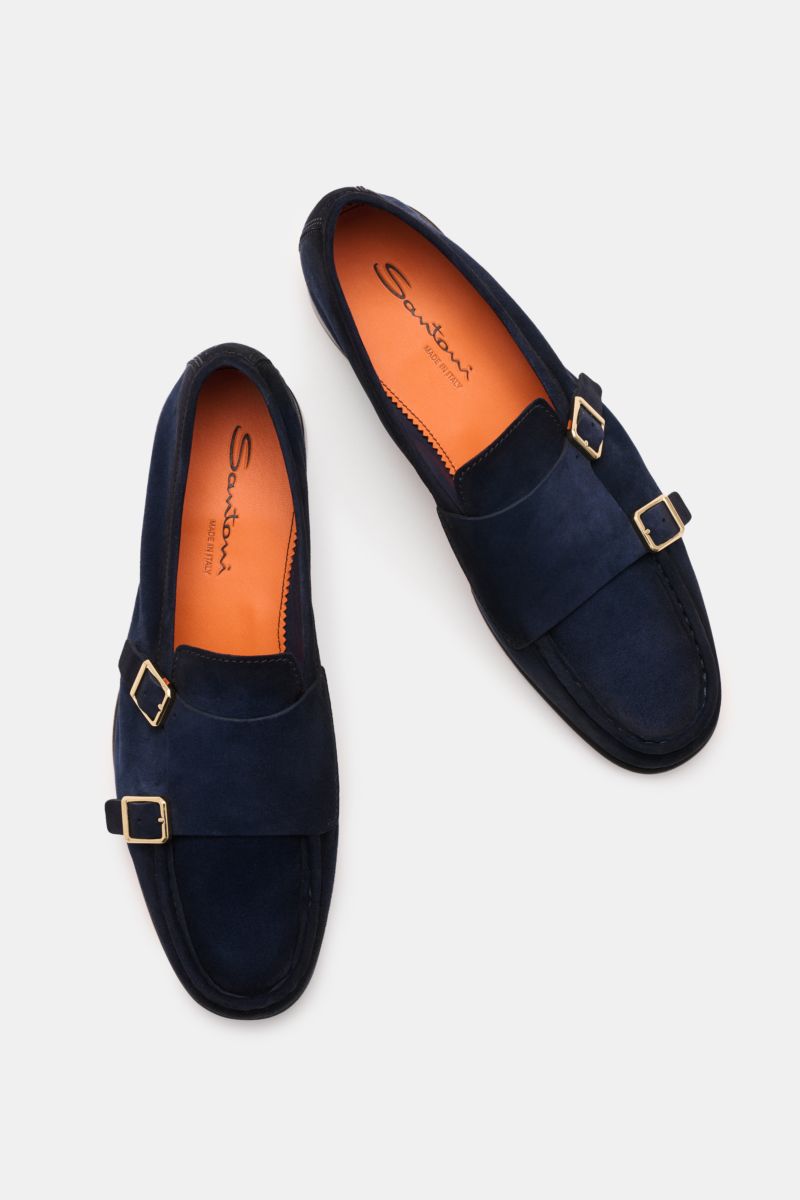 Santoni Double monk shoes navy