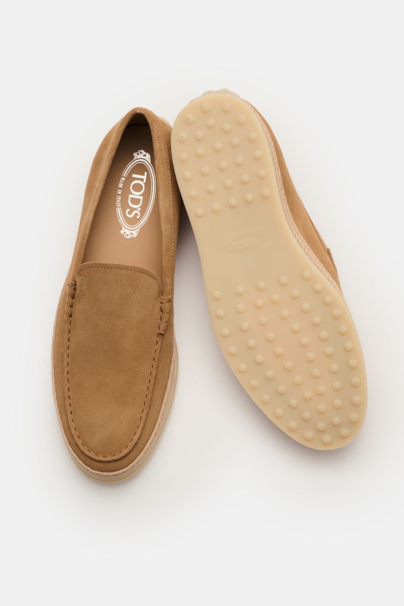 Tod's Slippers 'Pantofola Gomma Rafia' light brown