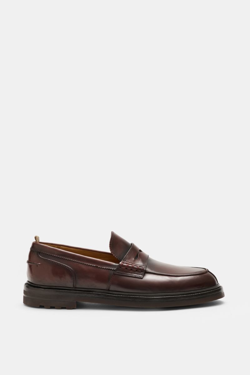Officine Creative Penny Loafer 'Sax Flexi 001' rotbraun
