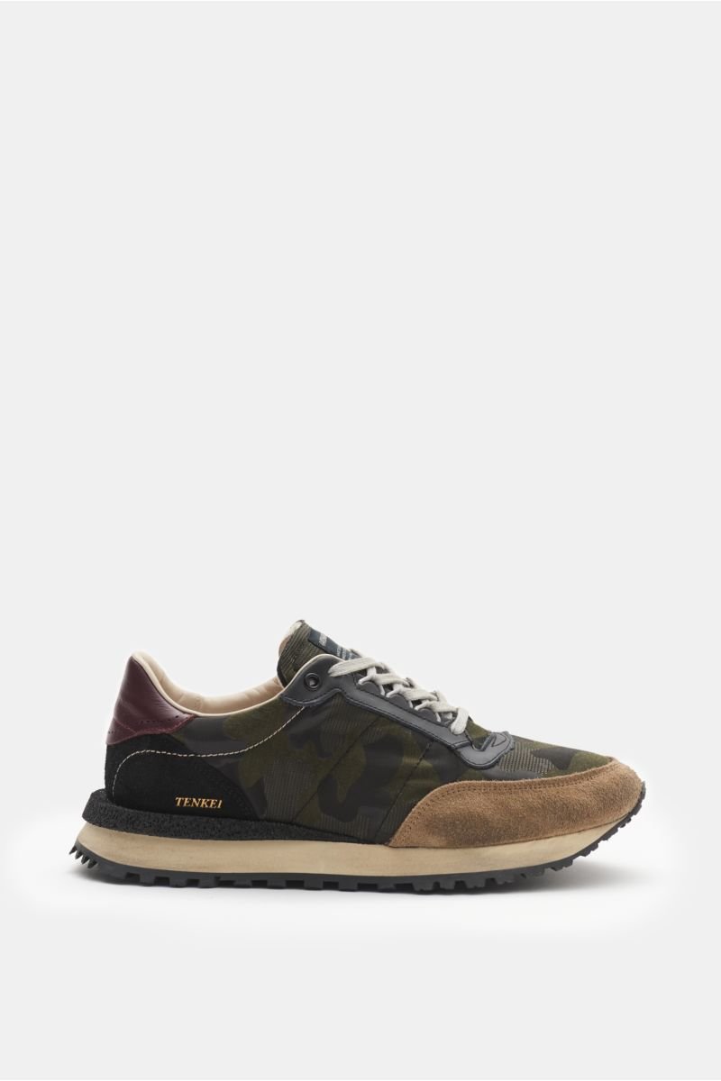 Sneakers 'Tenkei' olive/anthracite/beige patterned