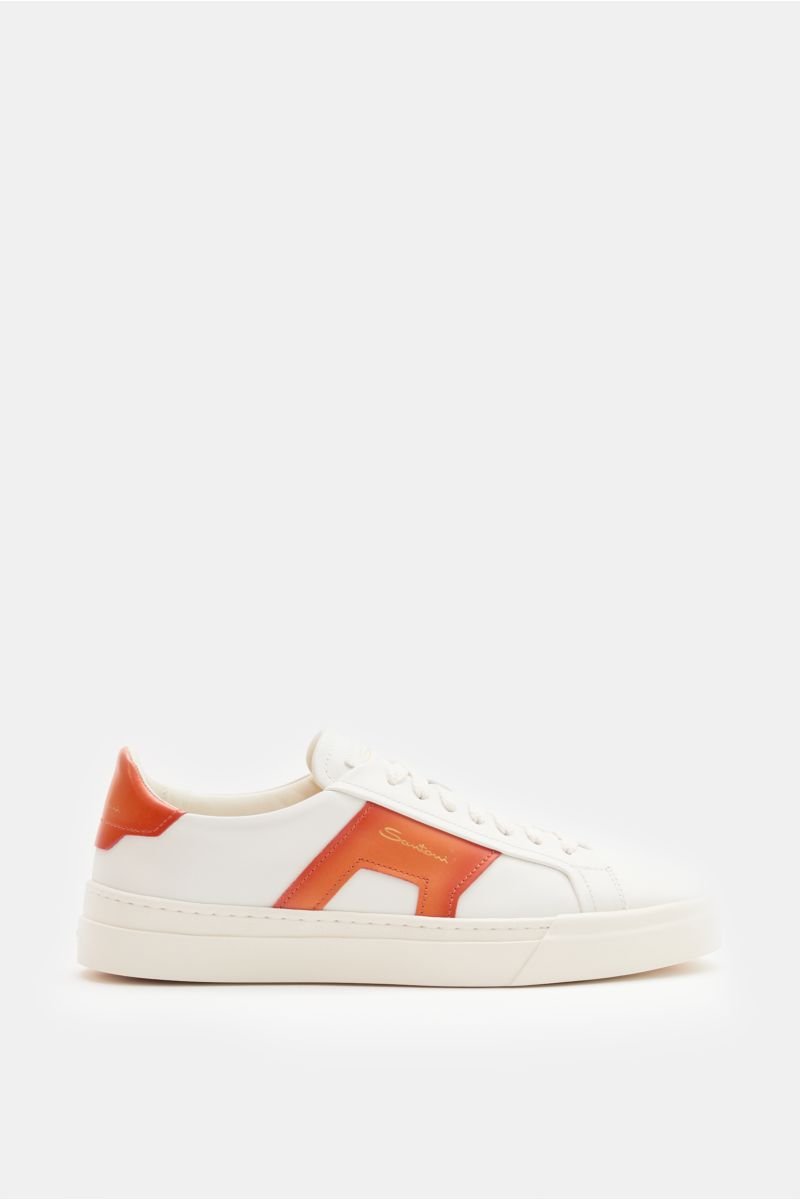 Sneaker 'Double Buckle' orange/weiß