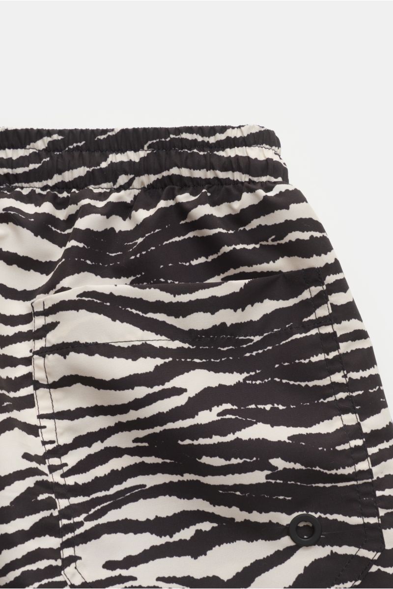 PT Torino Swim shorts off-white/black patterned