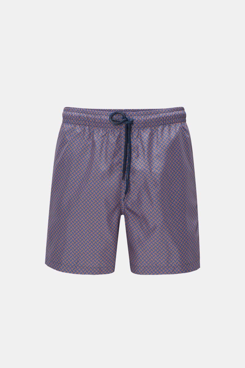 Swim shorts brown/navy patterned 