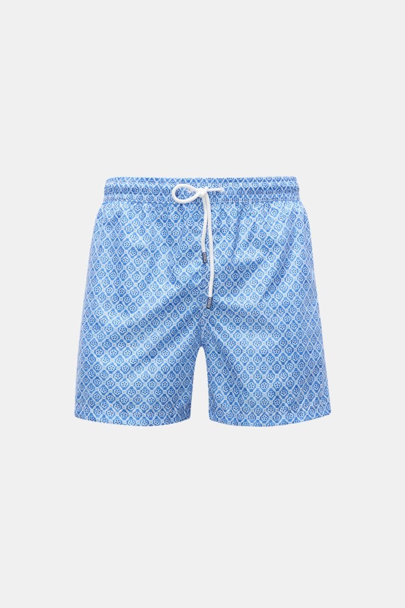 Swim shorts 'Madeira Airstop' grey-blue/white patterned