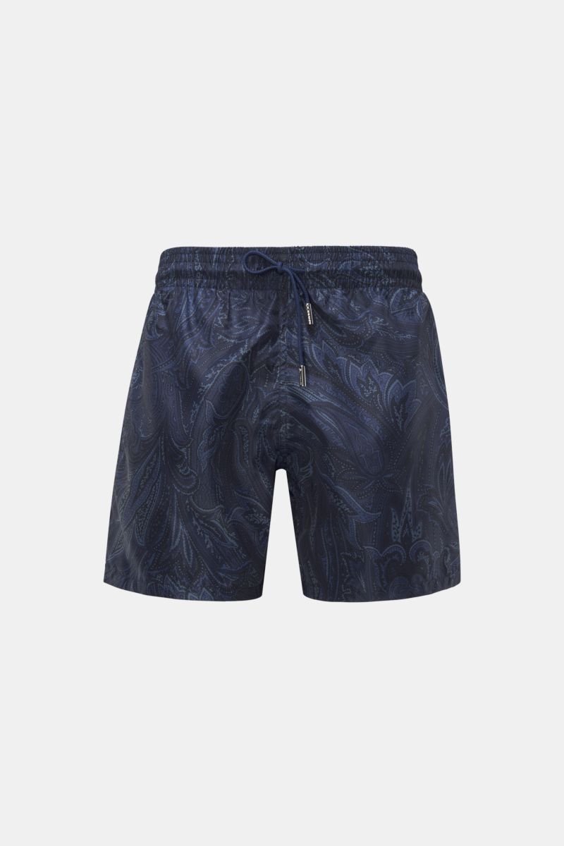 Swim shorts navy/grey-blue patterned