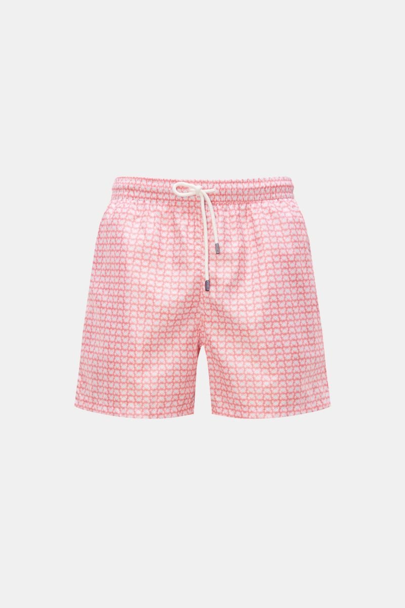 Swim shorts 'Madeira Airstop' light red/white patterned