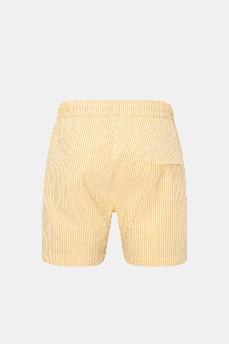 04651/ A trip in a bag Seersucker-Badeshorts 'Seersucker Swim' gelb/weiß gestreift