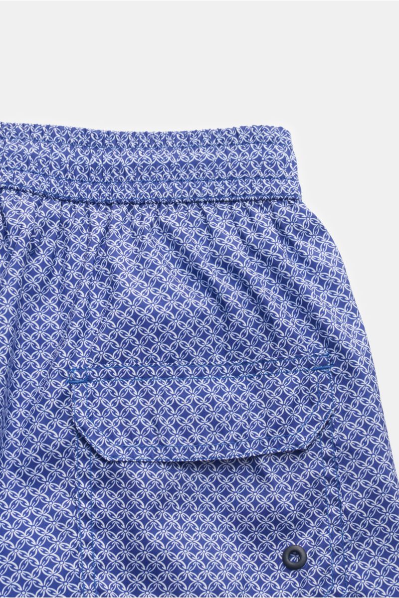 04651/ A trip in a bag Swim shorts 'Tile Swim' blue/white patterned