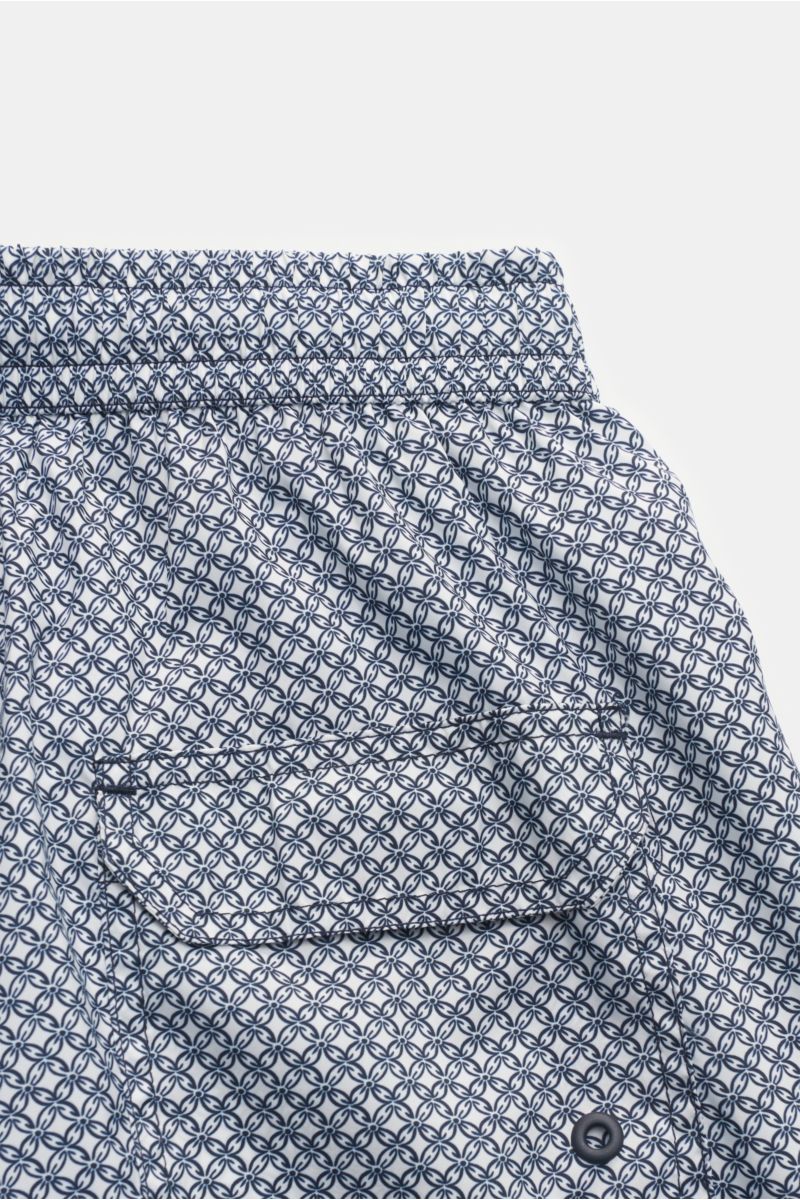 04651/ A trip in a bag Swim shorts 'Tile Swim' navy/white patterned