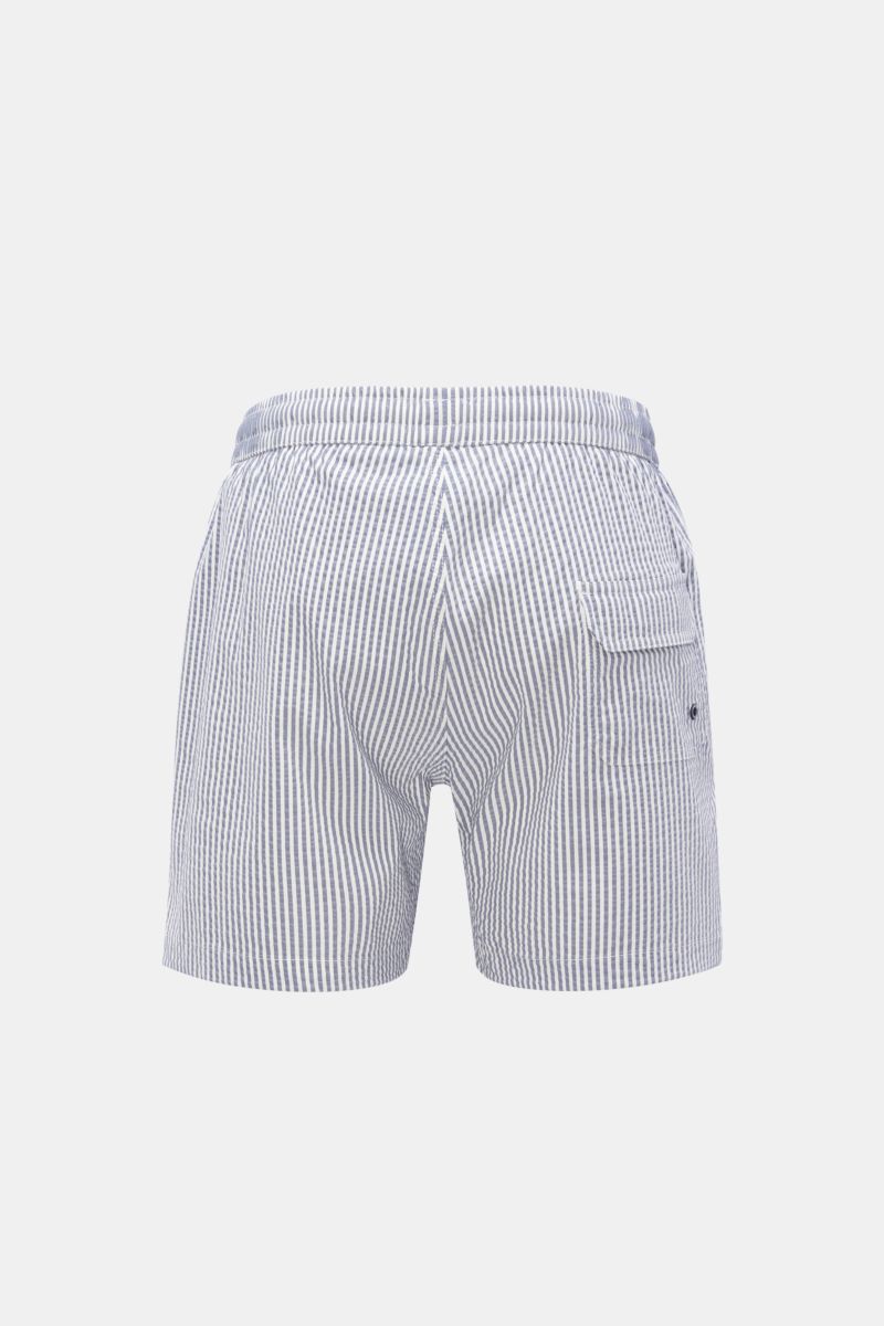 04651/ A trip in a bag Seersucker swim shorts 'Seersucker Swim' grey-blue/white striped